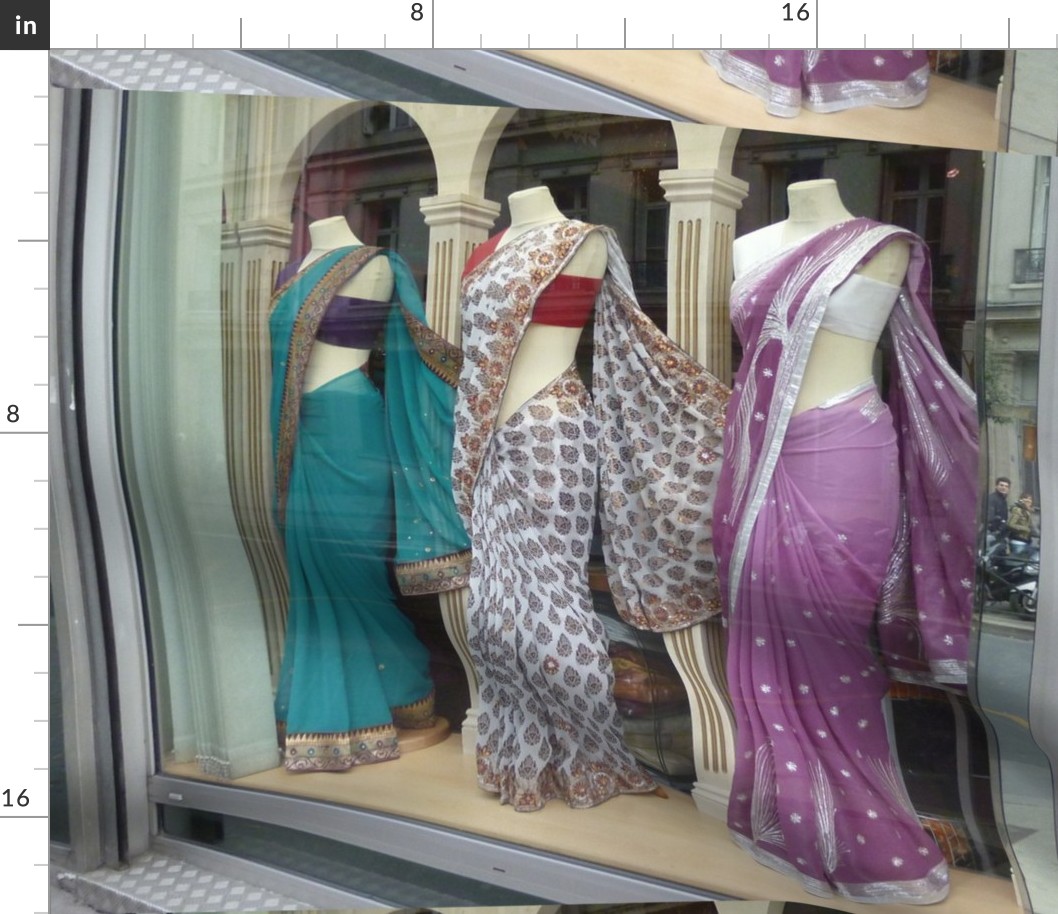 Three Saris in the Window