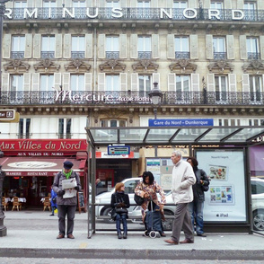 Bus Stop Opposite of Gare du Nord, Paris
