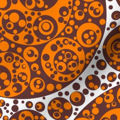 brown orange circles