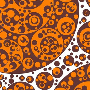 brown orange circles