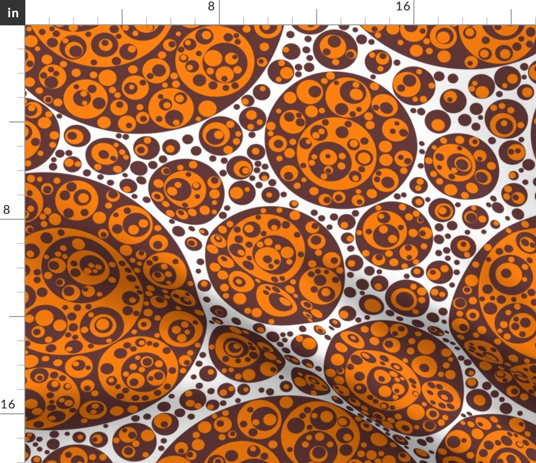 brown orange circles