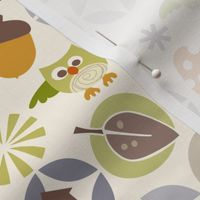 owl autumn pattern