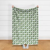 Cat Nip Cat Nap Garden ~ Green & White Toile