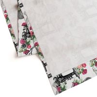 Vintage Sewing and Roses