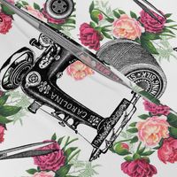 Vintage Sewing and Roses