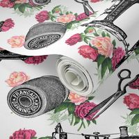 Vintage Sewing and Roses