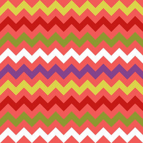 Colorful Chevron Coral