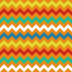 Colorful Chevron Tangerine