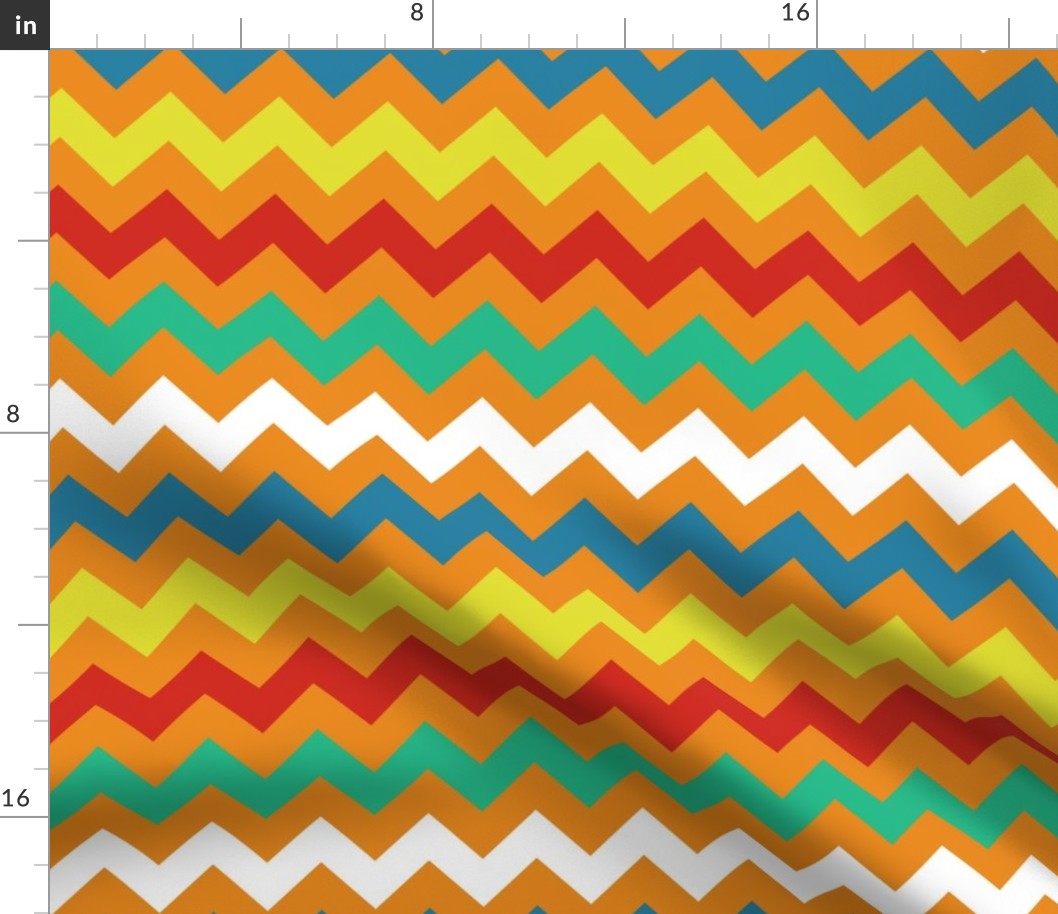 Colorful Chevron Tangerine