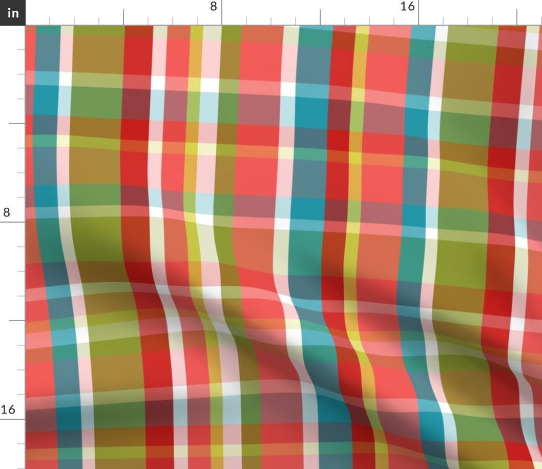 Madras Plaid Coral