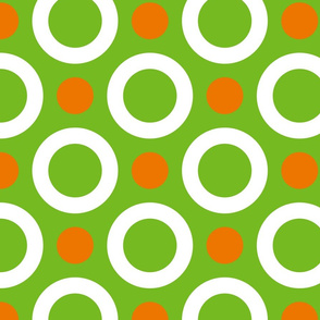 Tiny floral circles - green