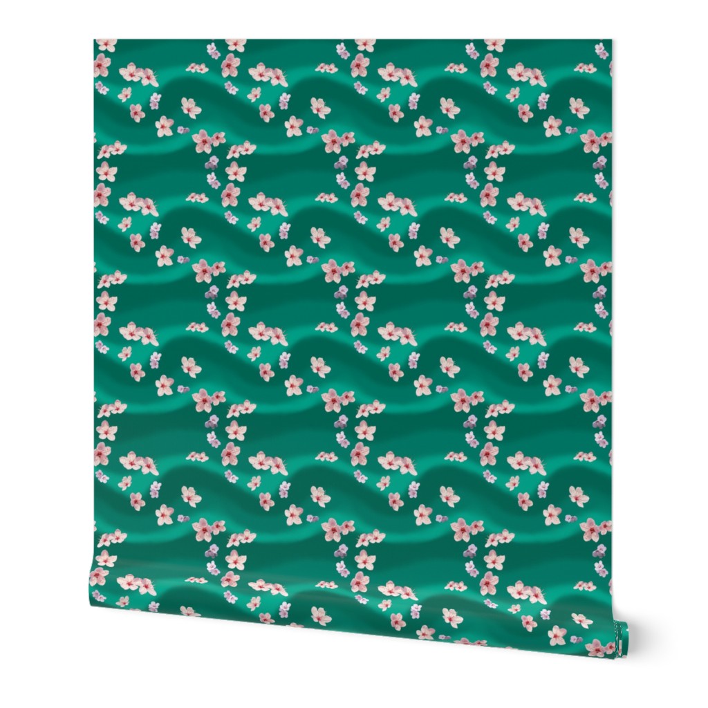 Scattered Blossoms on Jade by Sylvie