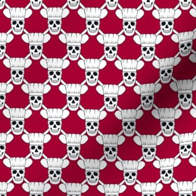 Chef Skull Small- Red