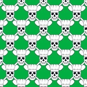 Chef Skull Small- Green