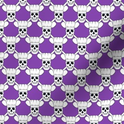 Chef Skull Small- Purple