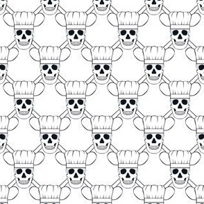 Chef Skull Small-White