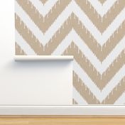 Khaki Beaded Ikat Chevron