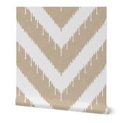 Khaki Beaded Ikat Chevron