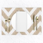 Khaki Beaded Ikat Chevron