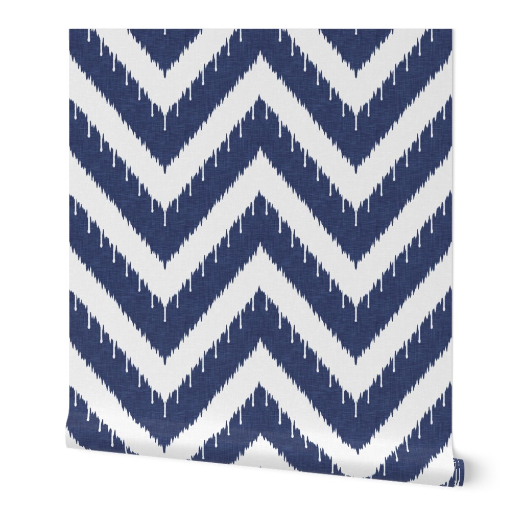 Beaded Ikat Chevron / Indigo