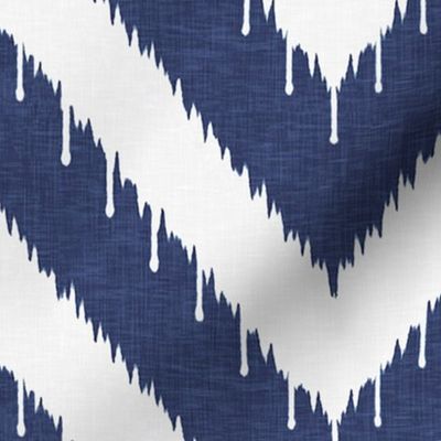 Beaded Ikat Chevron / Indigo