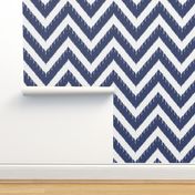 Beaded Ikat Chevron / Indigo