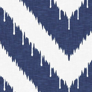 Beaded Ikat Chevron / Indigo