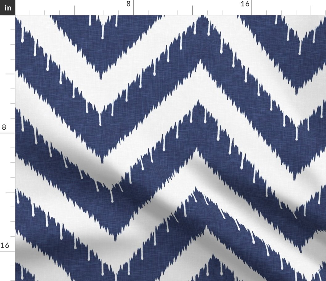 Beaded Ikat Chevron / Indigo