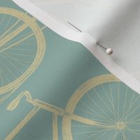 Vintage Bicycle Pattern in Retro Colors