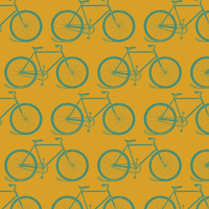 Retro Bicycles on Gold
