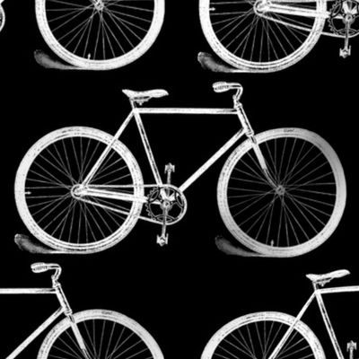 Antique Bicycles in Black and White (large version)