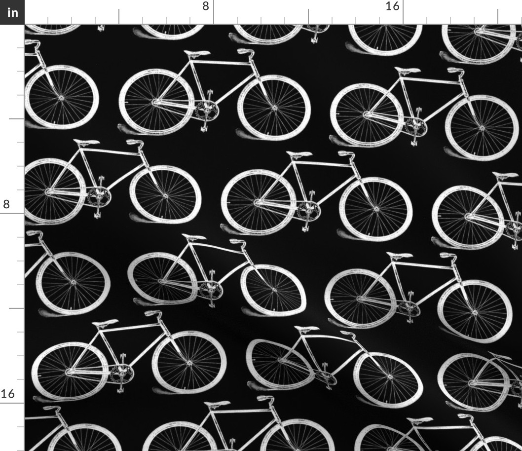 Antique Bicycles in Black and White (large version)