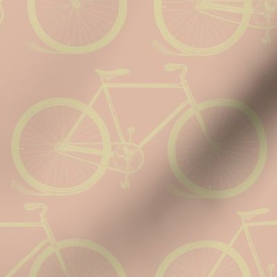 Retro Bicycles in Pink and Yellow