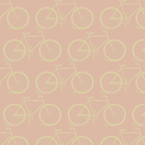 Retro Bicycles in Pink and Yellow