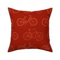 Retro Bicycles Red Pattern (large version)