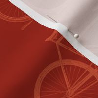 Retro Bicycles Red Pattern (large version)