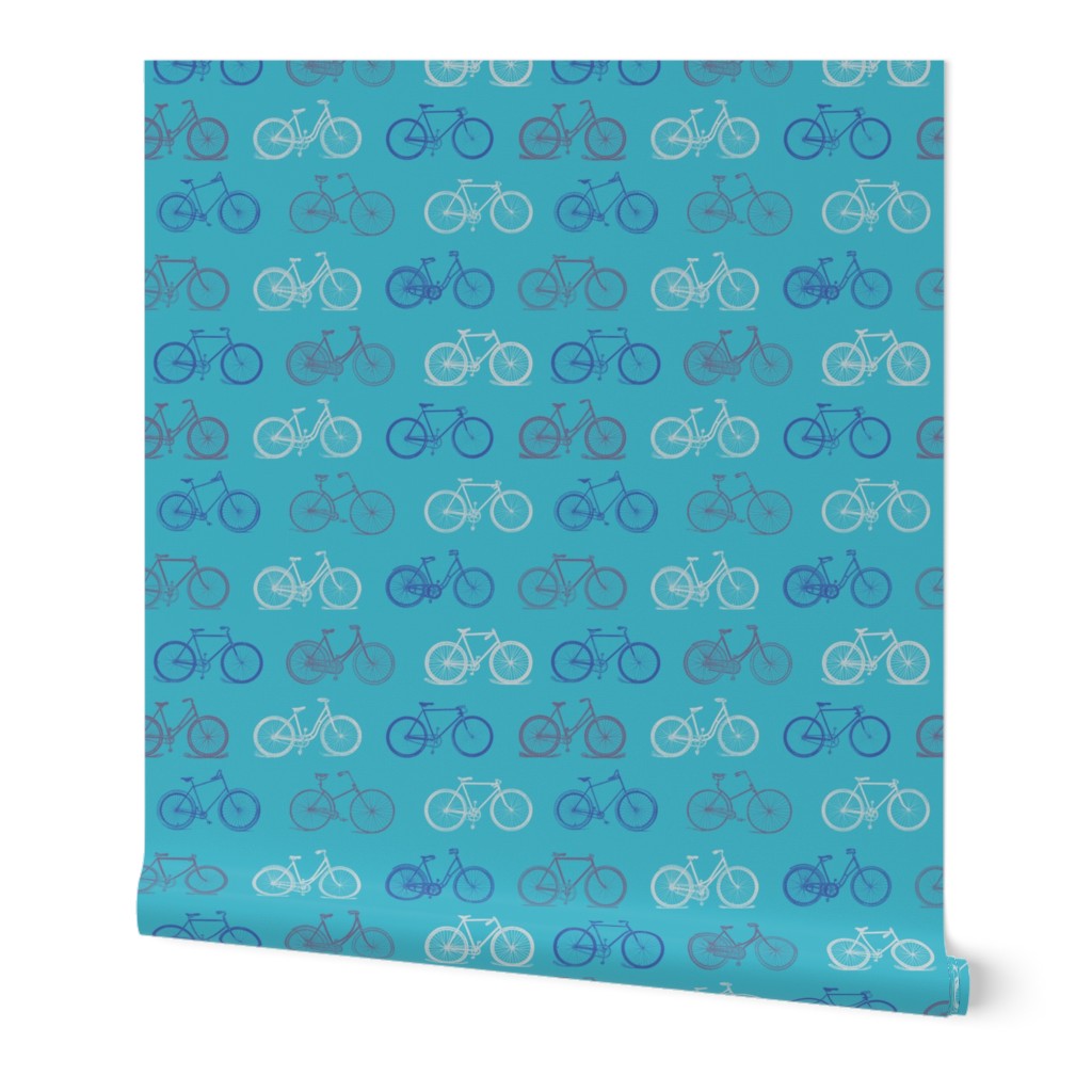 Vintage Blue Bicycles