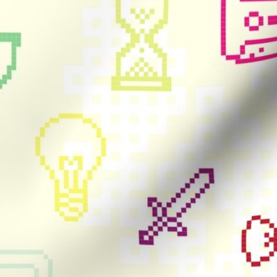 Geek Chic Pixelpaper in Pale Yellow