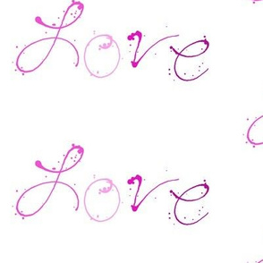 Love - Paint Splatters Words - Pinks - Â© PinkSodaPop 4ComputerHeaven.com