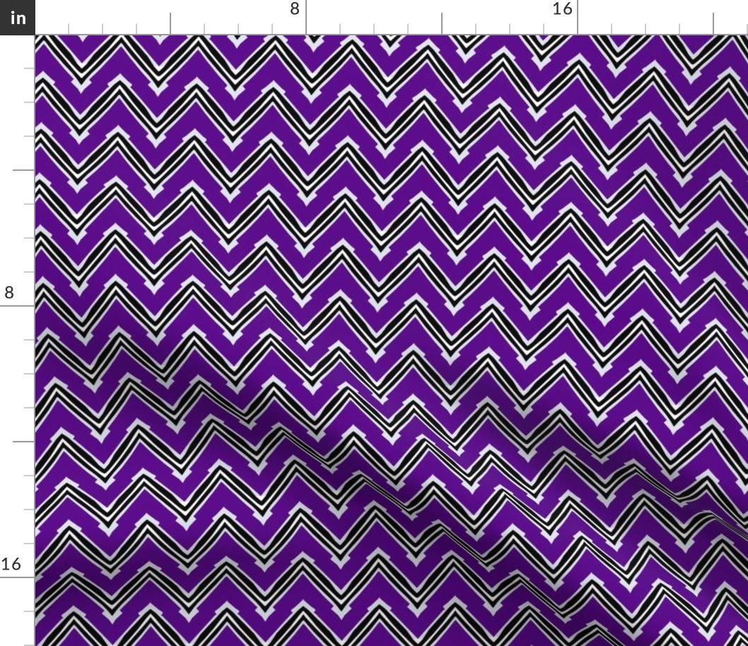 Purple and Black Capped Chevron