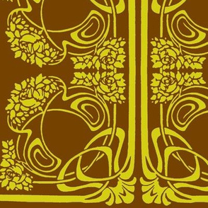 Art Nouveau3-green/brown