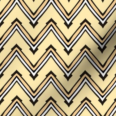 Yellow and White Capped Chevron