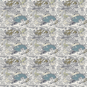 seamless pattern with lizart