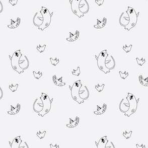 pattern with cat and rabbit