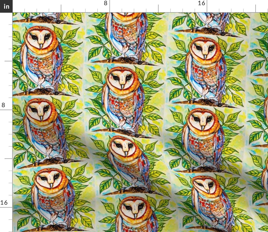 Barn Owl Branch Stripe