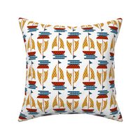 Calico Print Kids Sail Boat