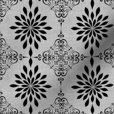 Gray Skies Damask