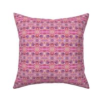 Paisley Rococo Psychedelic Patchwork in Girly Pink