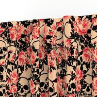 Skull Peach & Coral Floral