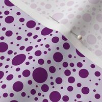 BeeHappy dots - deep purple & pale lavender